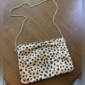 Leopard Print 2 in 1 Gold Chain Shoulder Bag Clean/Good Condition